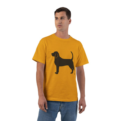 Bloodhound Silhouette Men's Short-Sleeve Crewneck Tee