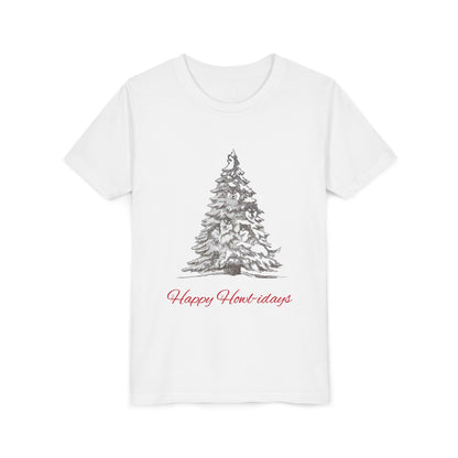 Happy Howl-idays Youth Unisex Short Sleeve Crewneck Tee