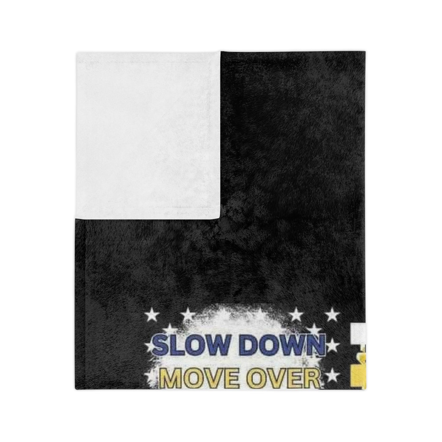 Slow Down Move Over Flag Velveteen Microfiber Blanket