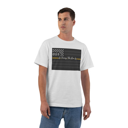 Thin Yellow Line Men's Short-Sleeve Crewneck Tee