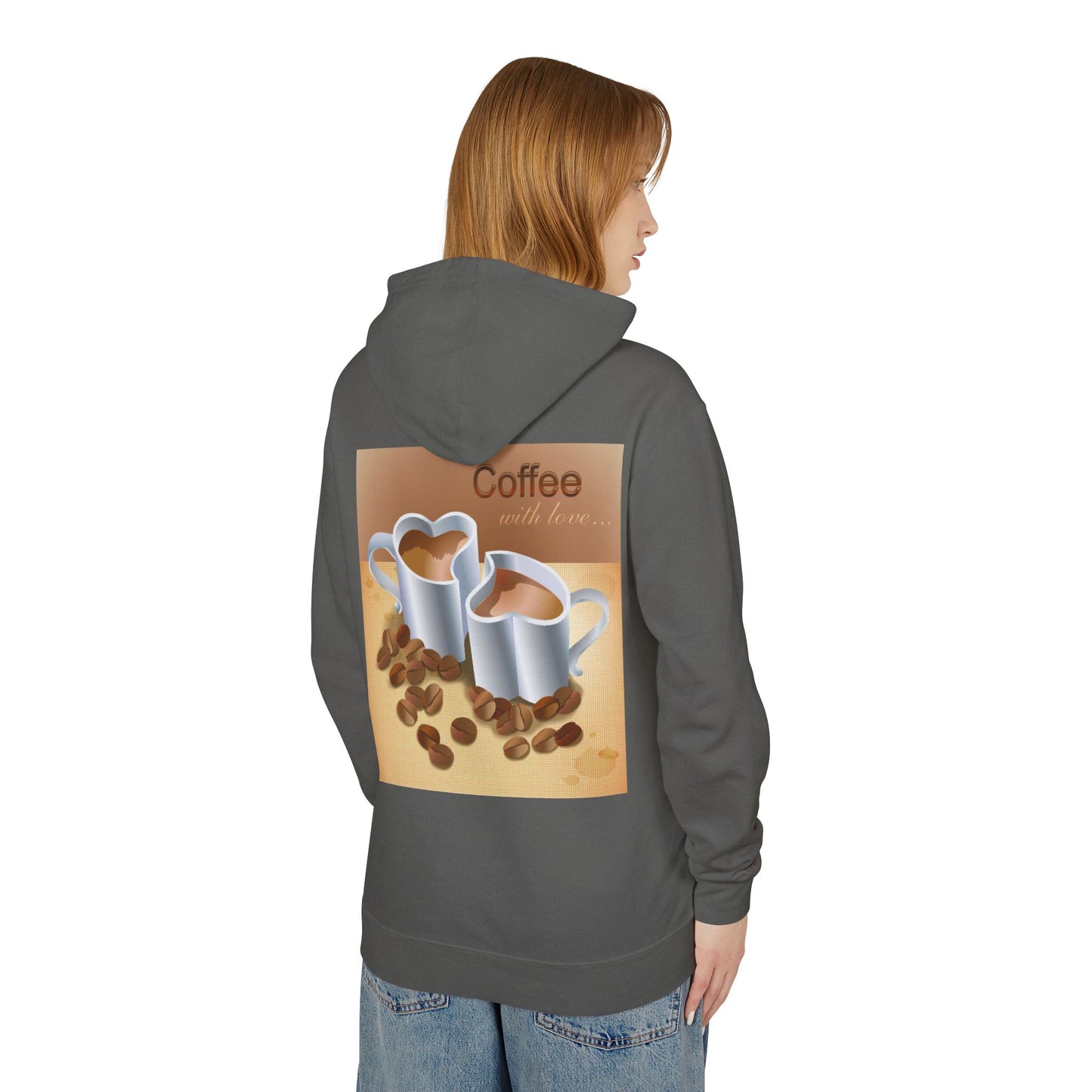 Coffee With Love Unisex Lightweight Hoodie