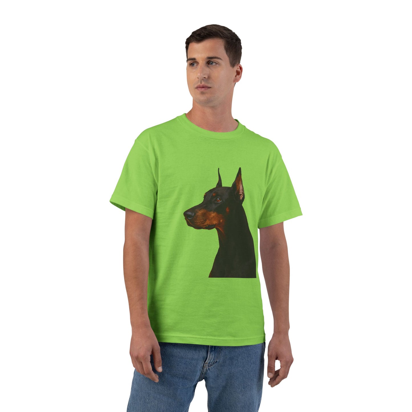 Doberman Head Men's Short-Sleeve Crewneck Tee