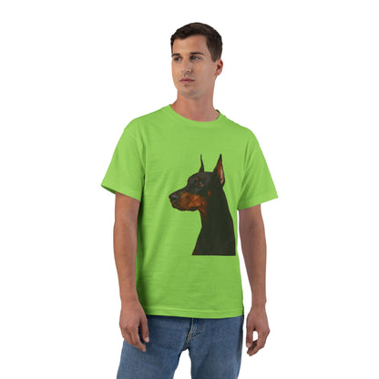 Doberman Head Men's Short-Sleeve Crewneck Tee