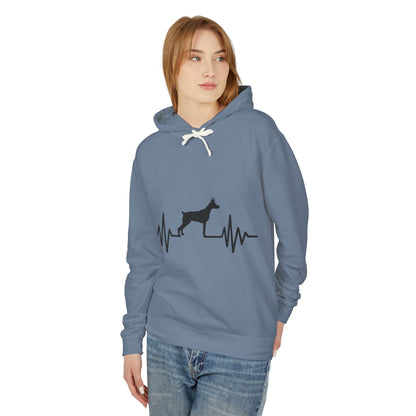 My Heart Beats For Dobermans Unisex Lightweight Hoodie