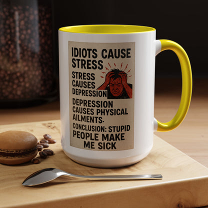 Stupid People 2-Tone Coffee Mug