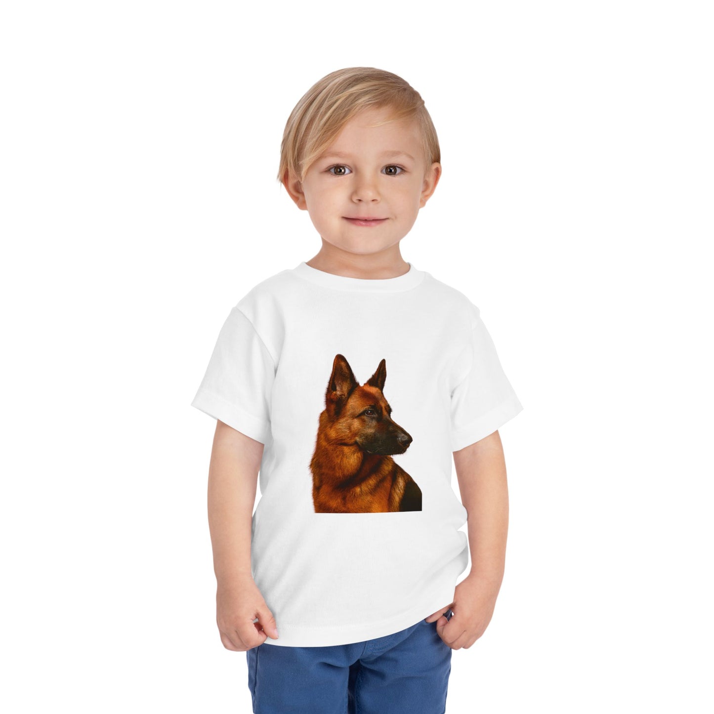 German Shepherd Head Toddler Unisex Short Sleeve Crewneck Tee