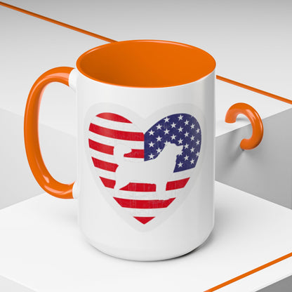 Malamute Flag 2-Tone Coffee Mug