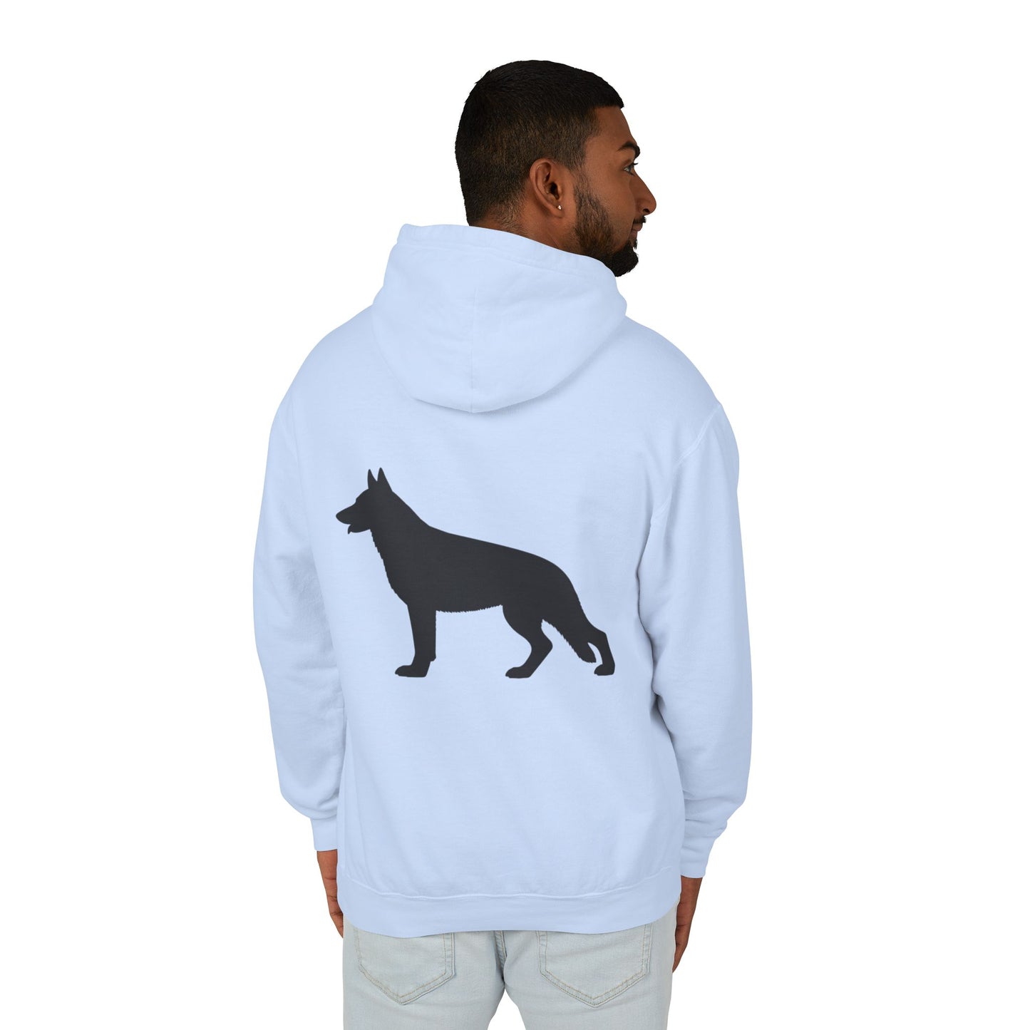 German Shepherd Silhouette Unisex Lightweight Hoodie