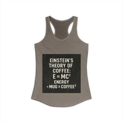 Einstein's Theory Of Coffee Women's Racerback Tank