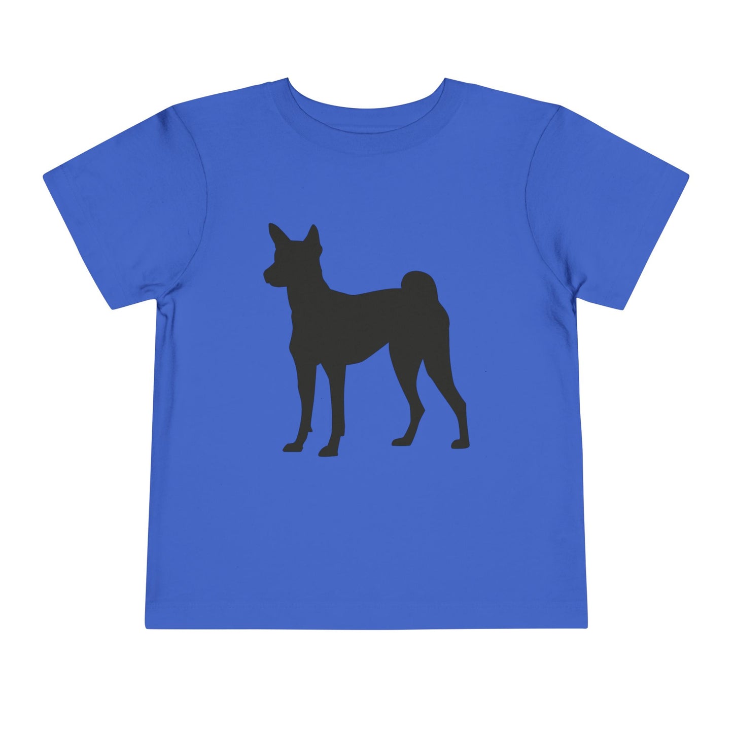 Basenji Silhouette Toddler Unisex Short Sleeve Crewneck Tee