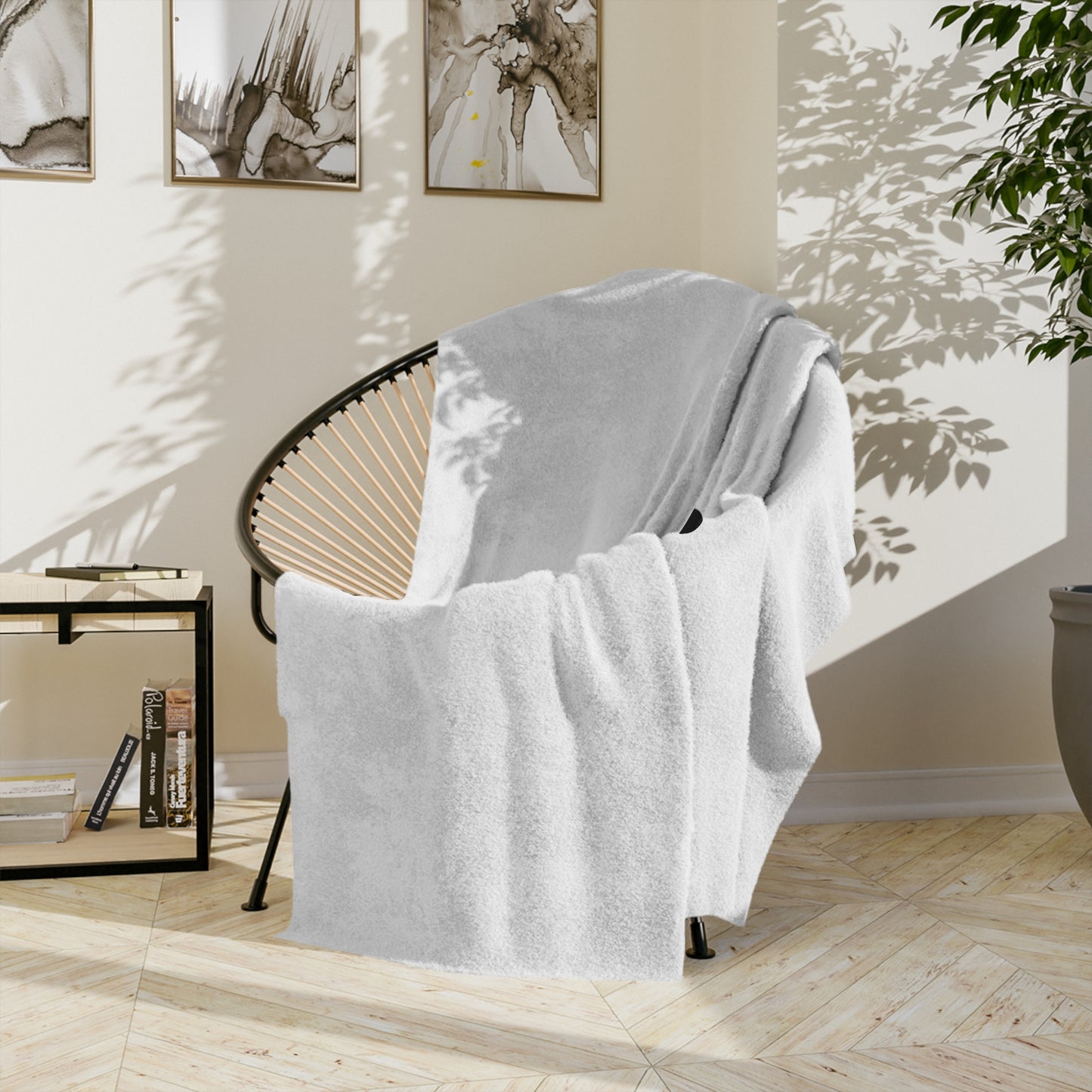 My Heart Beats For Poodles Velveteen Microfiber Blanket