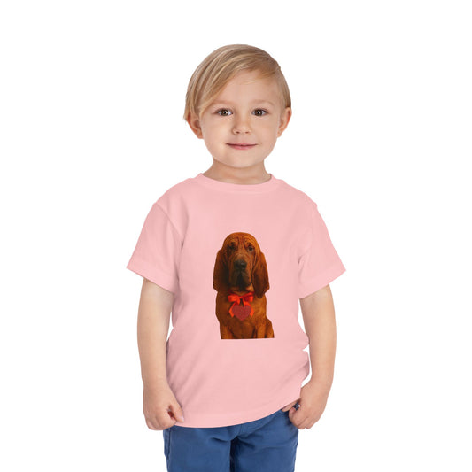 Cupid's Companion Bloodhound Toddler Unisex Short Sleeve Crewneck Tee