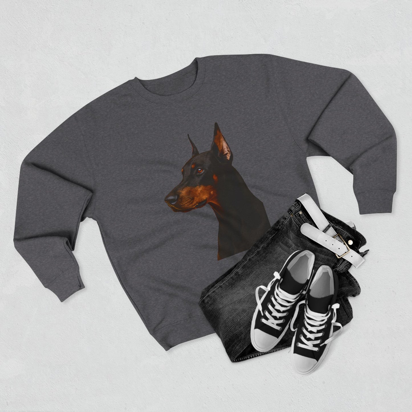Doberman Head Unisex Crewneck Sweatshirt