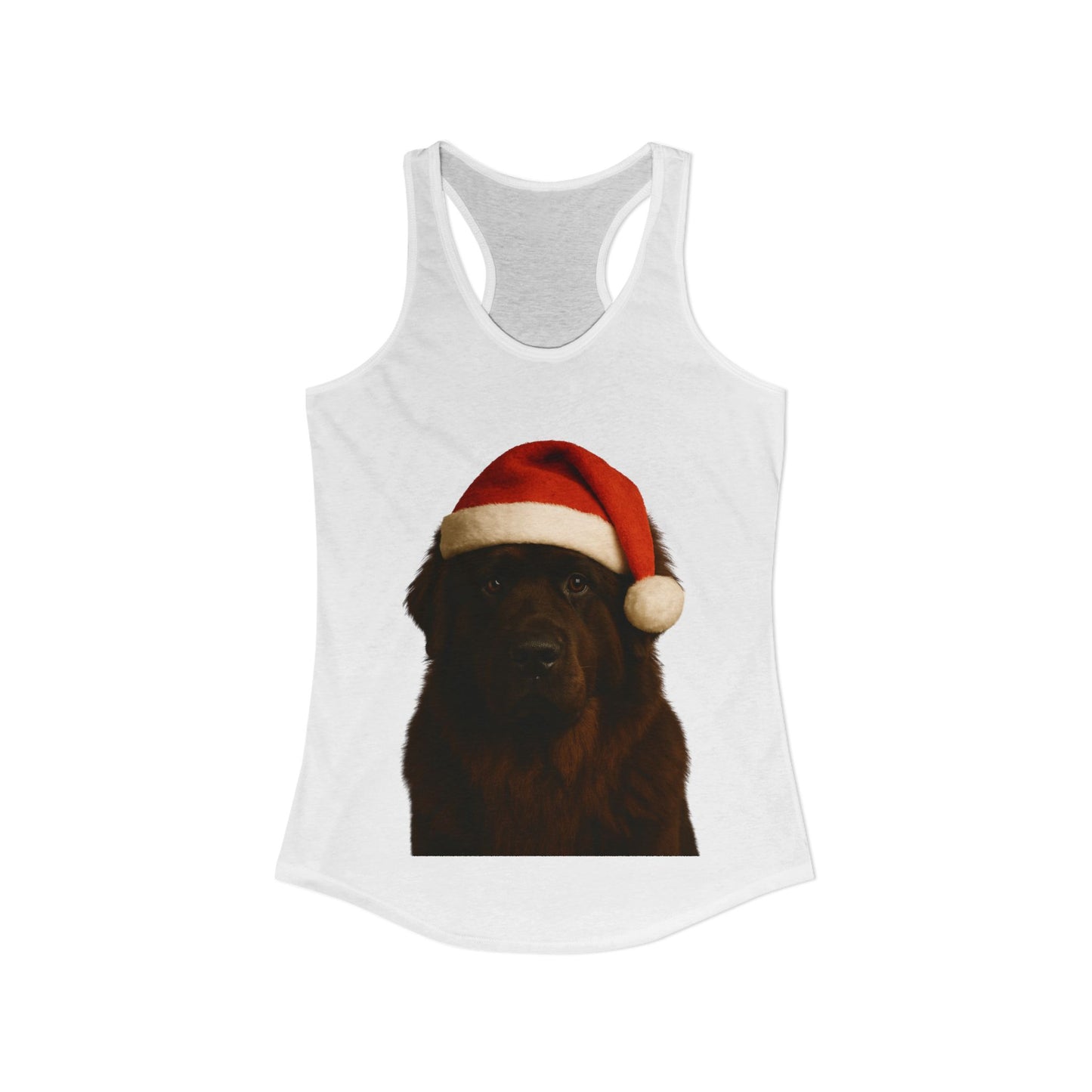 Santa Paws Newfie Women's Racerback Tank
