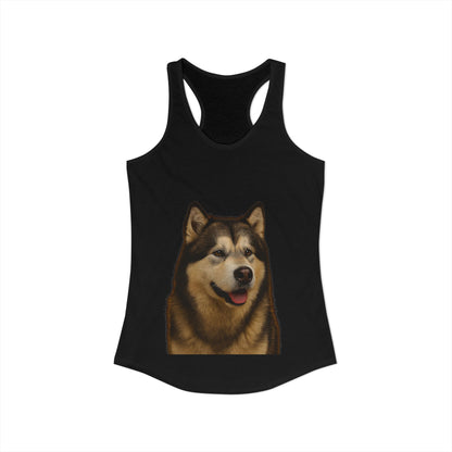 Malamute Head Women's Racerback Tank