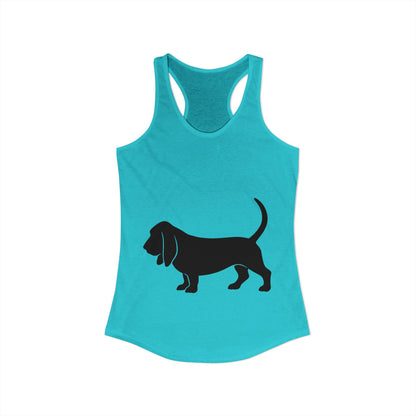 Basset Silhouette Women's Racerback Tank