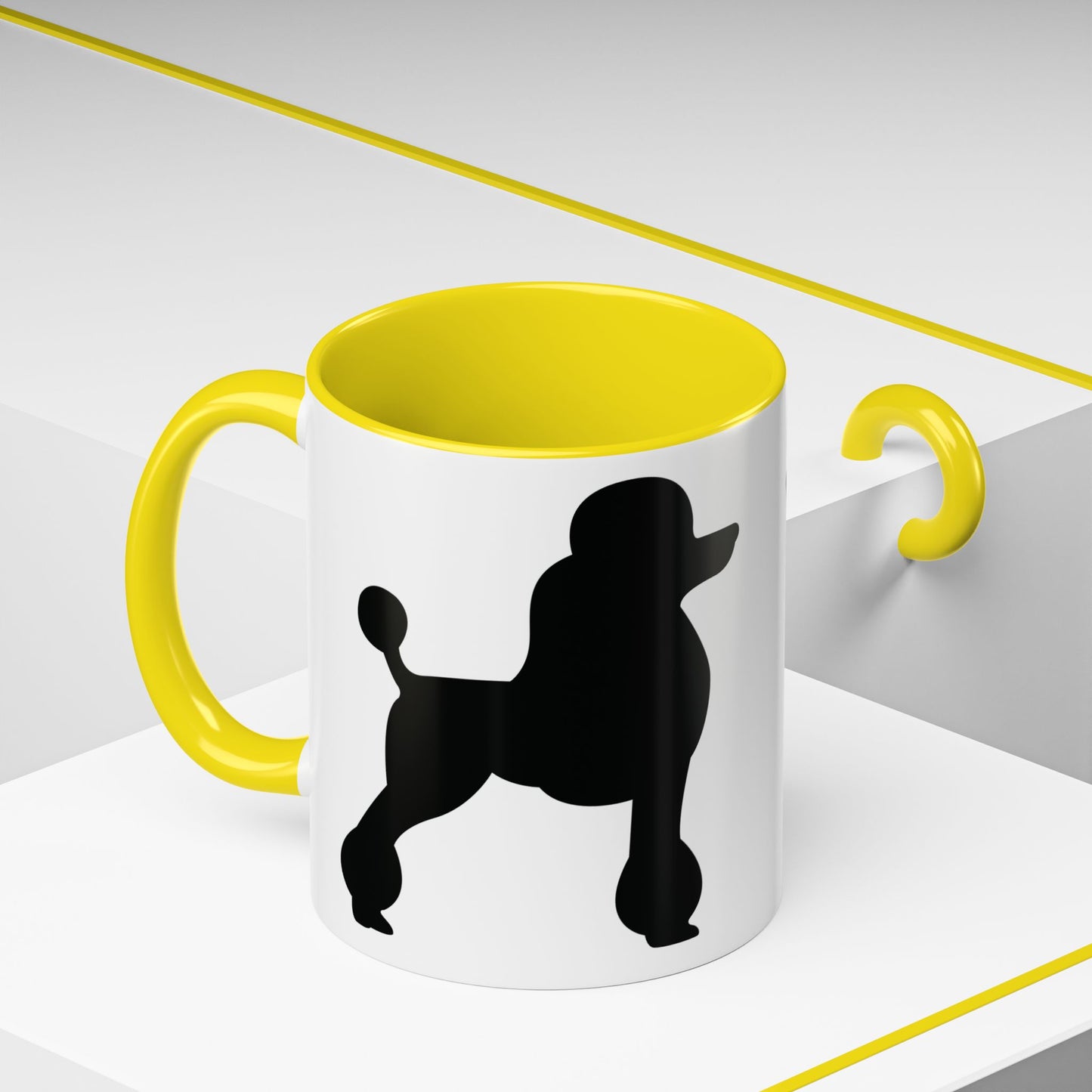 Poodle Silhouette 2-Tone Coffee Mug