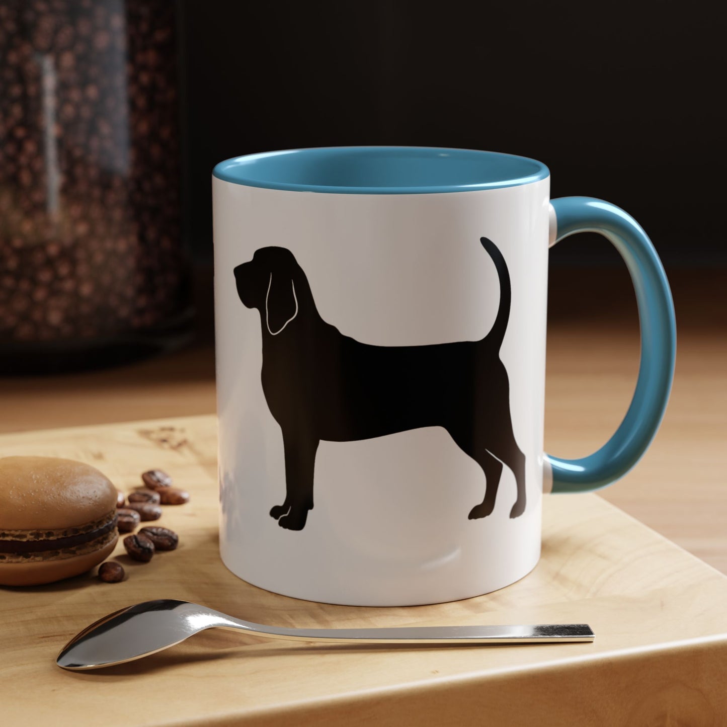 Bloodhound Silhouette 2-Tone Coffee Mug