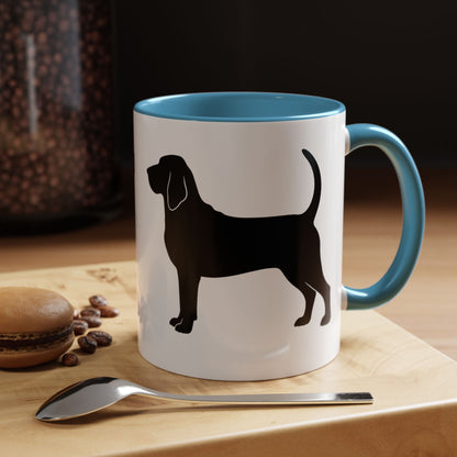 Bloodhound Silhouette 2-Tone Coffee Mug