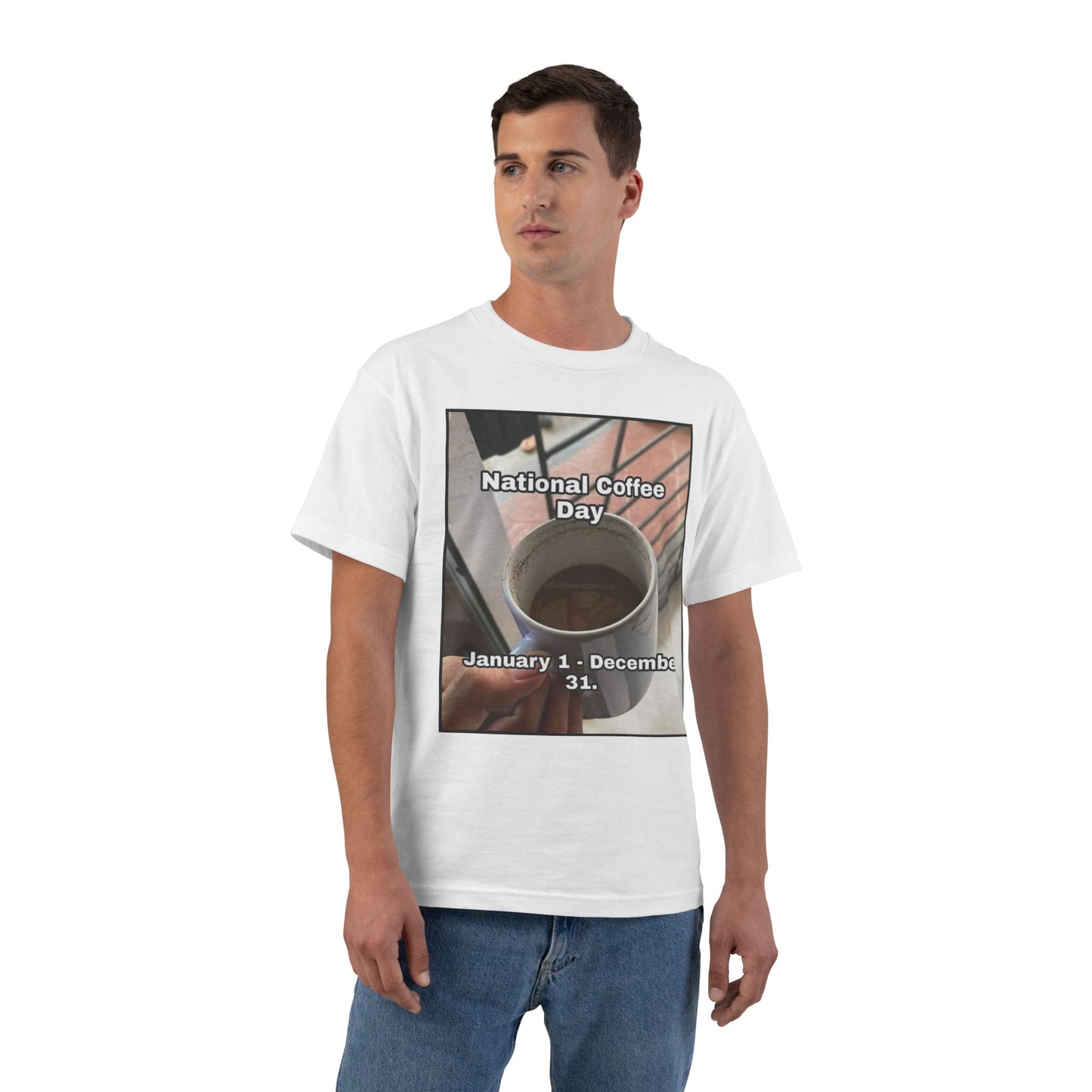 National Coffee Day Men's Short-Sleeve Crewneck Tee