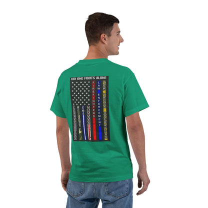 No One Fights Alone Men's Short-Sleeve Crewneck Tee