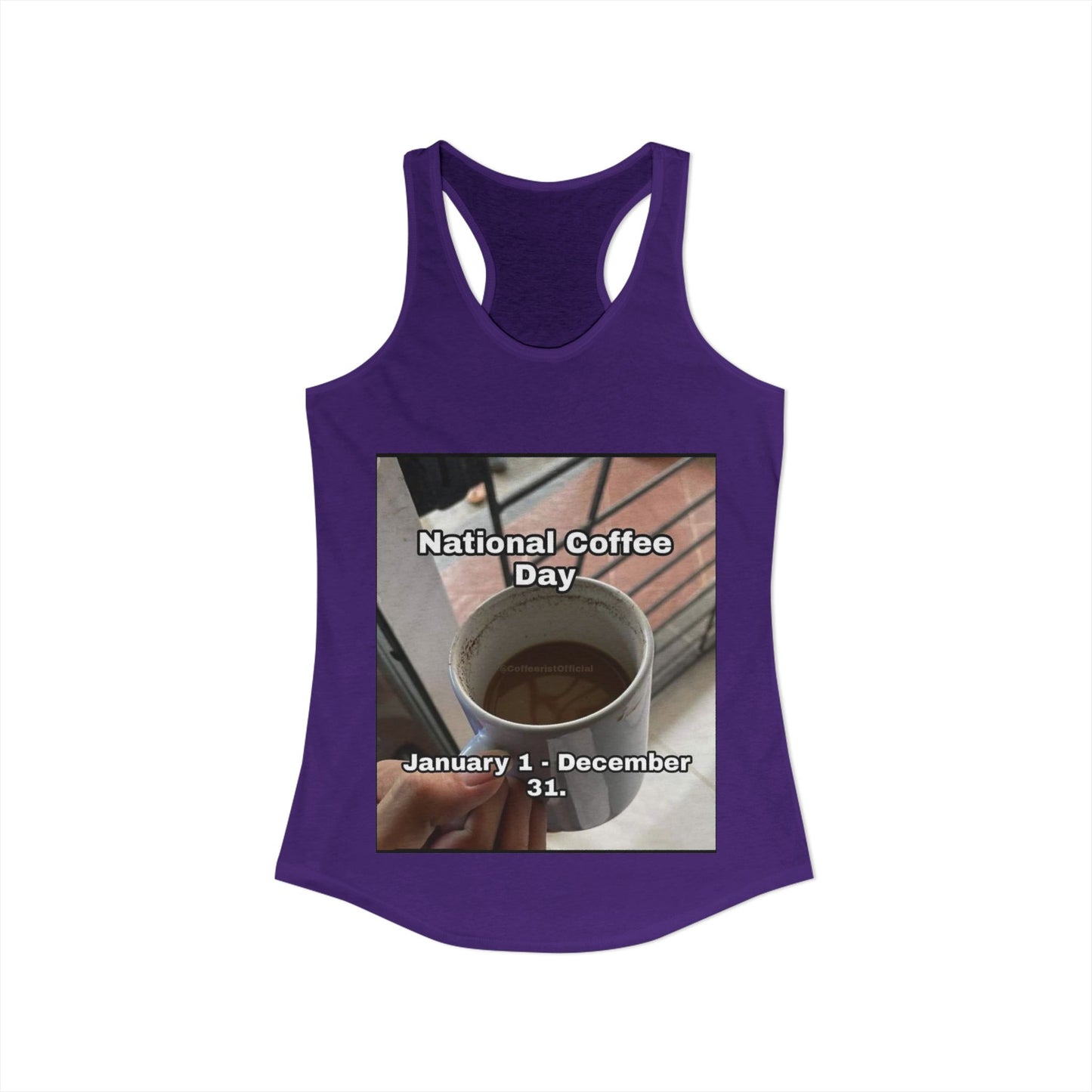 National Coffee Day Women's Racerback Tank