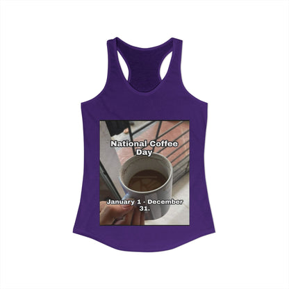 National Coffee Day Women's Racerback Tank