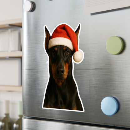 Santa Paws Doberman Vinyl Decal