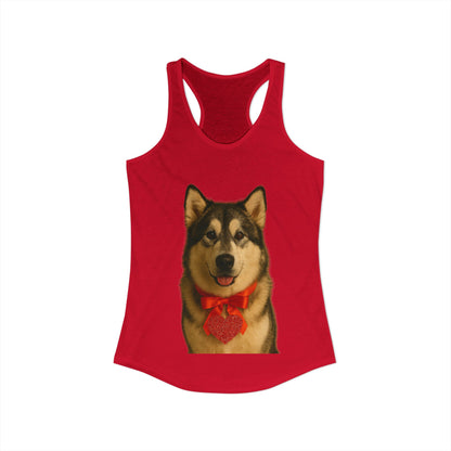 Cupid's Companion Malamute Women's Racerback Tank