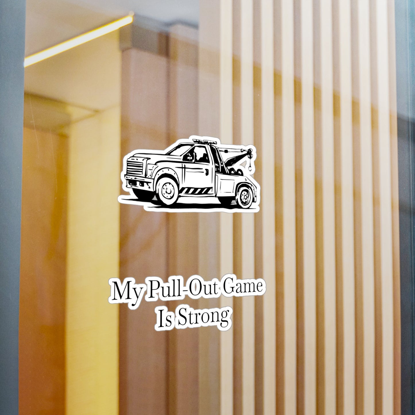 Pull Out Wheel Lift Tow Truck Vinyl Decal