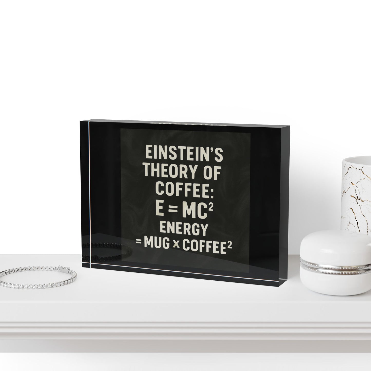 Einstein's Theory Of Coffee Acrylic Photo Block