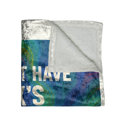 X's And Y's Crushed Velvet Blanket