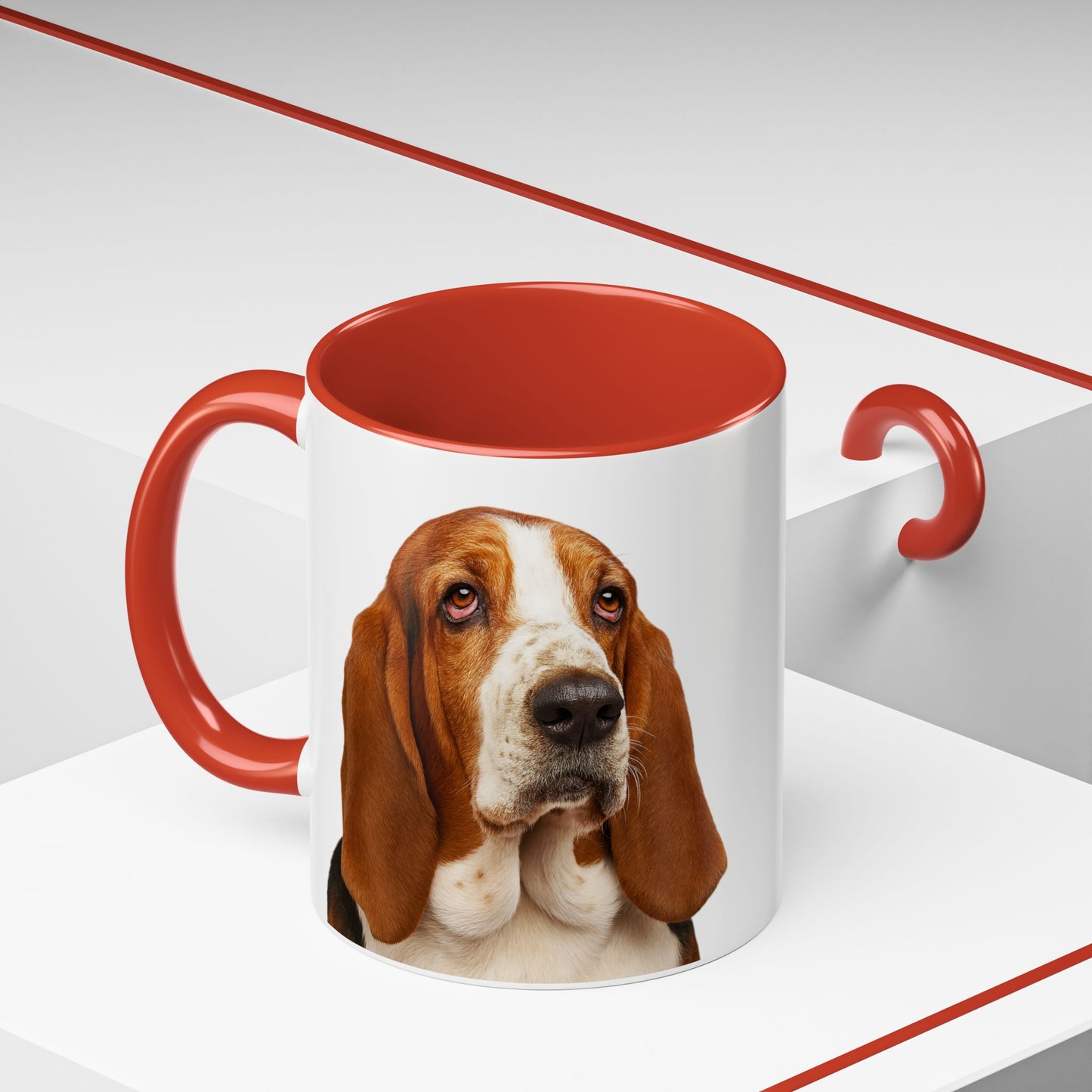 Basset Head 2-Tone Coffee Mug