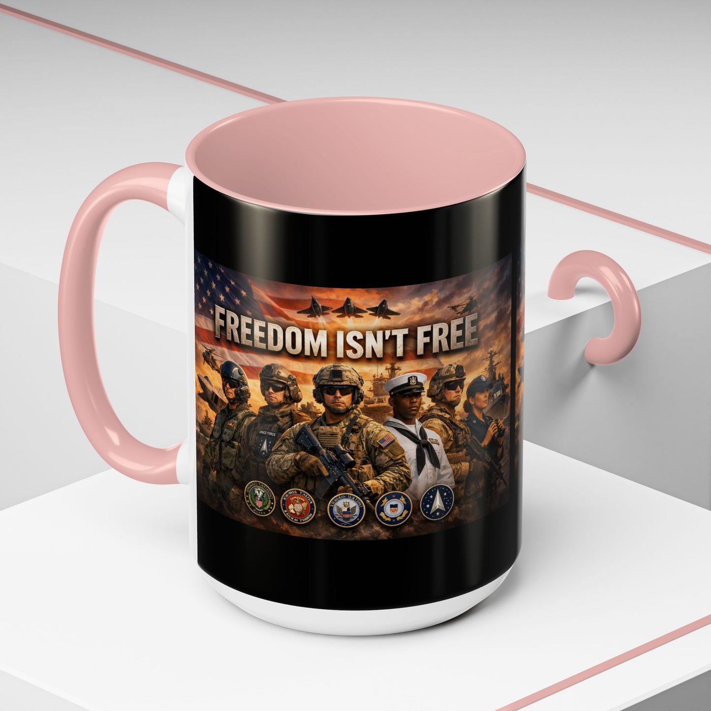 Freedom Isn't Free 2-Tone Coffee Mug
