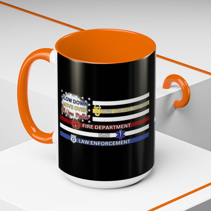 Slow Down Move Over Flag 2-Tone Coffee Mug