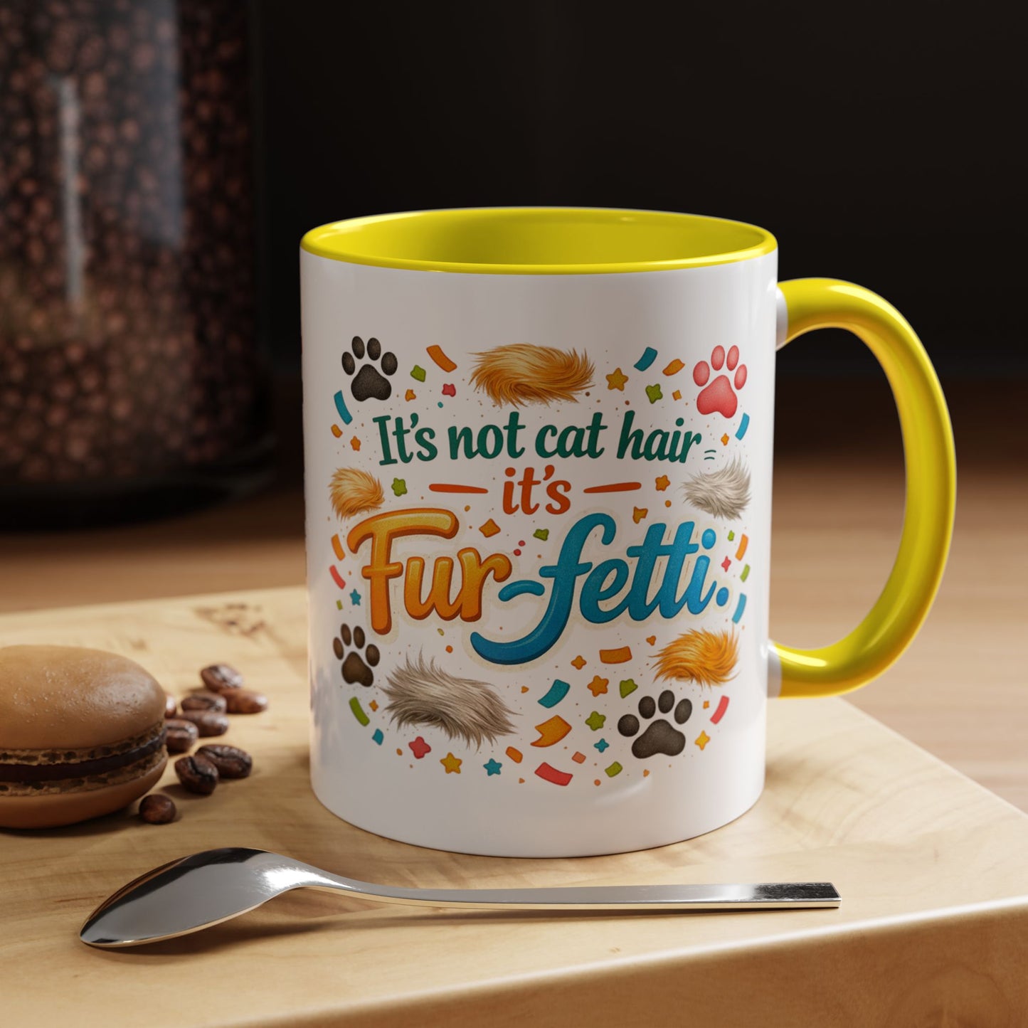 Fur-Fetti Cat 2-Tone Coffee Mug