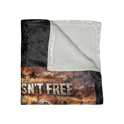 Freedom Isn't Free Crushed Velvet Blanket
