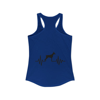 My Heart Beats For Dobermans Women's Racerback Tank