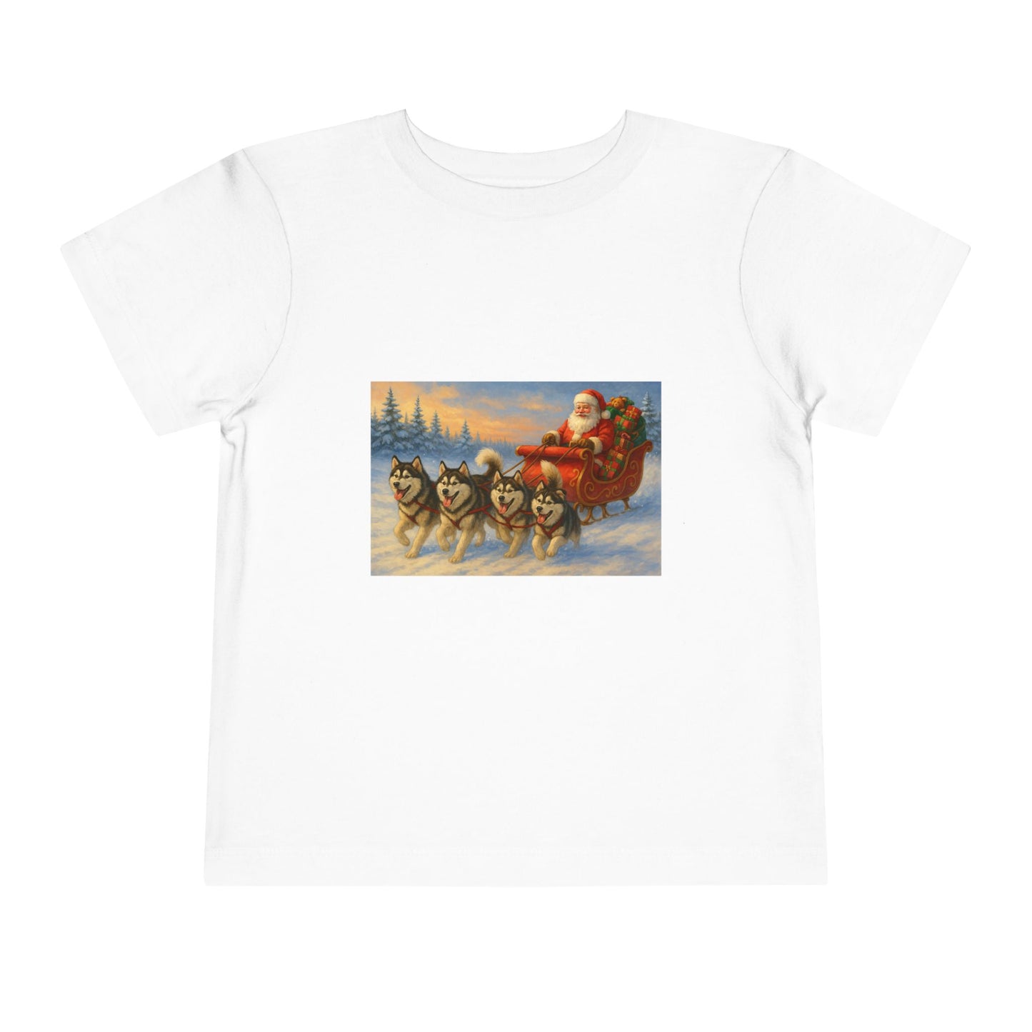 Dashing Through The Snow Toddler Unisex Short Sleeve Crewneck Tee