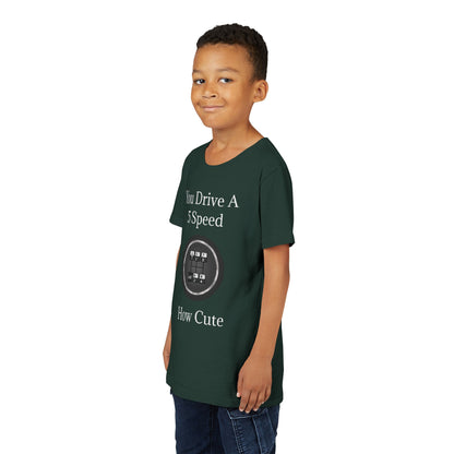 5 Speed How Cute Youth Unisex Short Sleeve Crewneck Tee