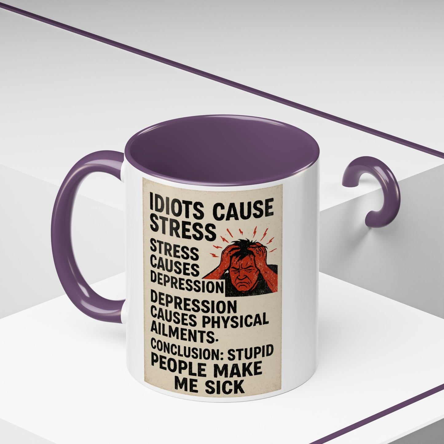 Stupid People 2-Tone Coffee Mug