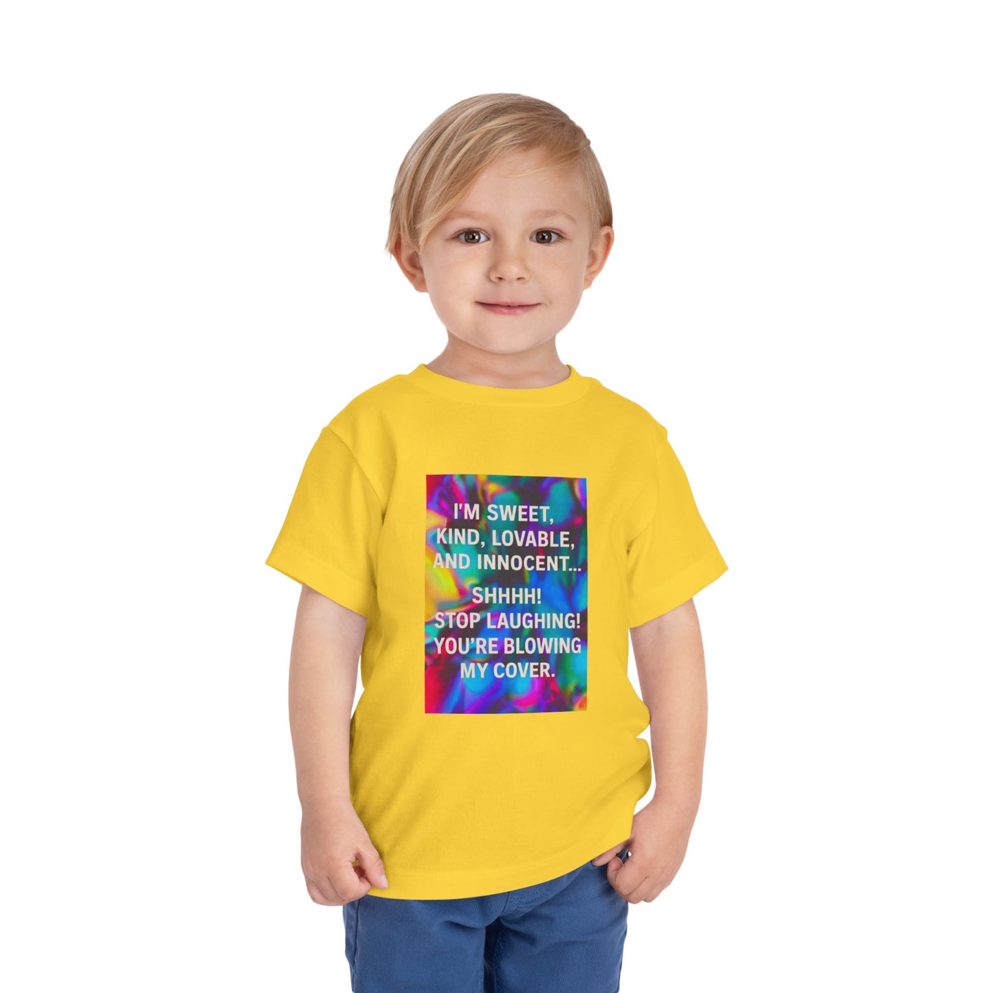 Blowing My Cover Toddler Unisex Short Sleeve Crewneck Tee