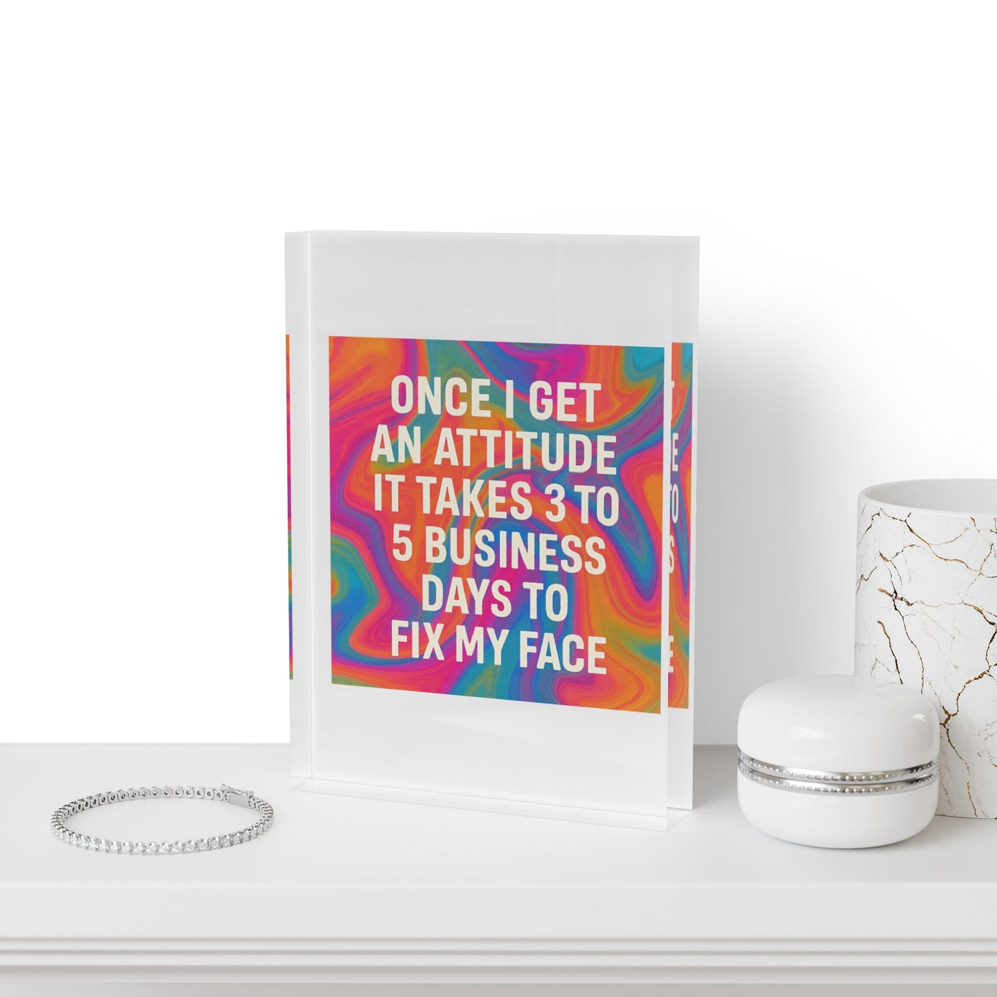Fix My Face Acrylic Photo Block