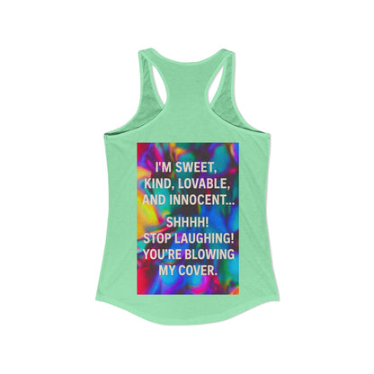 Blowing My Cover Women's Racerback Tank