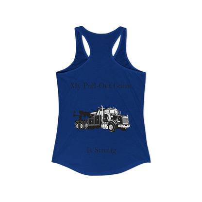 Pull Out Heavy Tow Truck Women's Racerback Tank