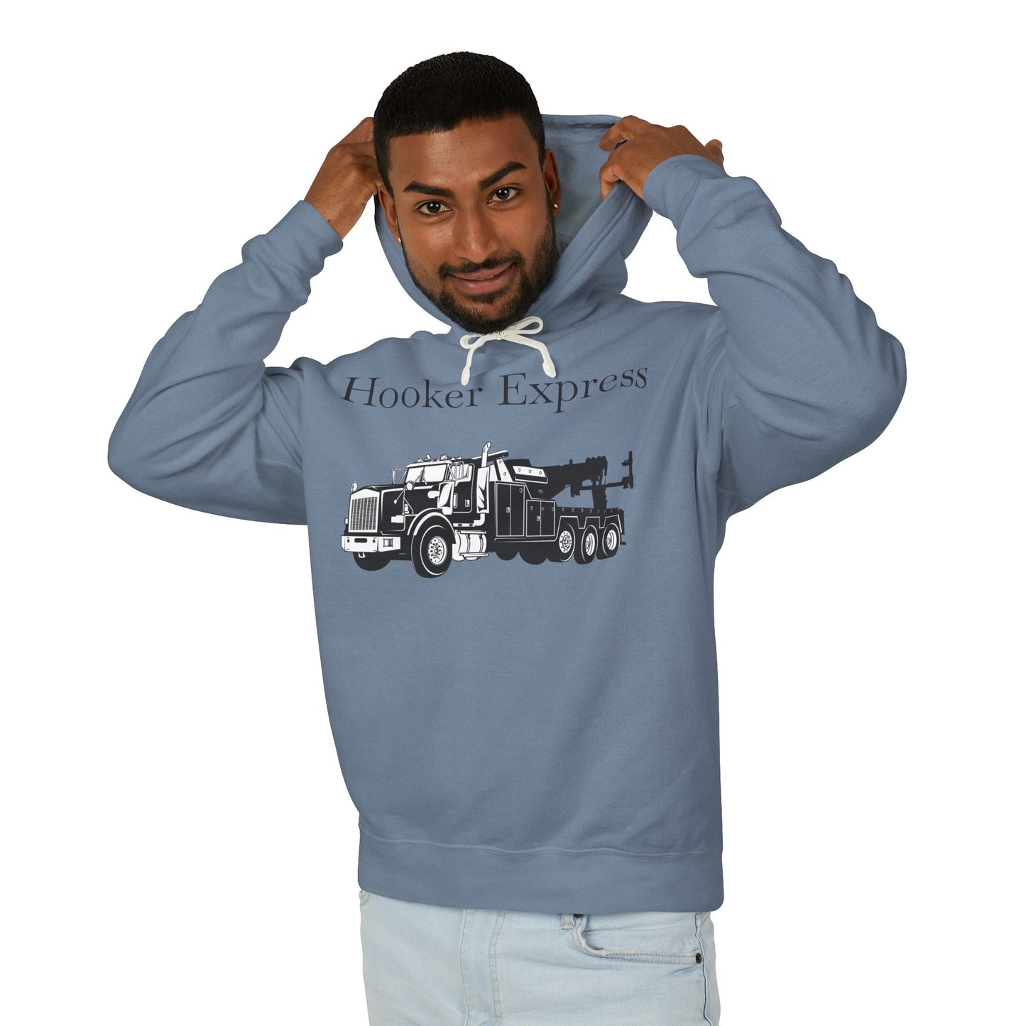 H**ker Express Heavy Tow Truck Unisex Lightweight Hoodie
