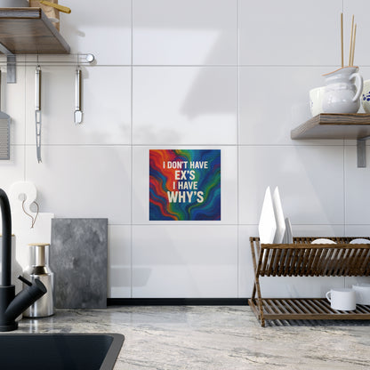 X's And Y's Ceramic Photo Tile