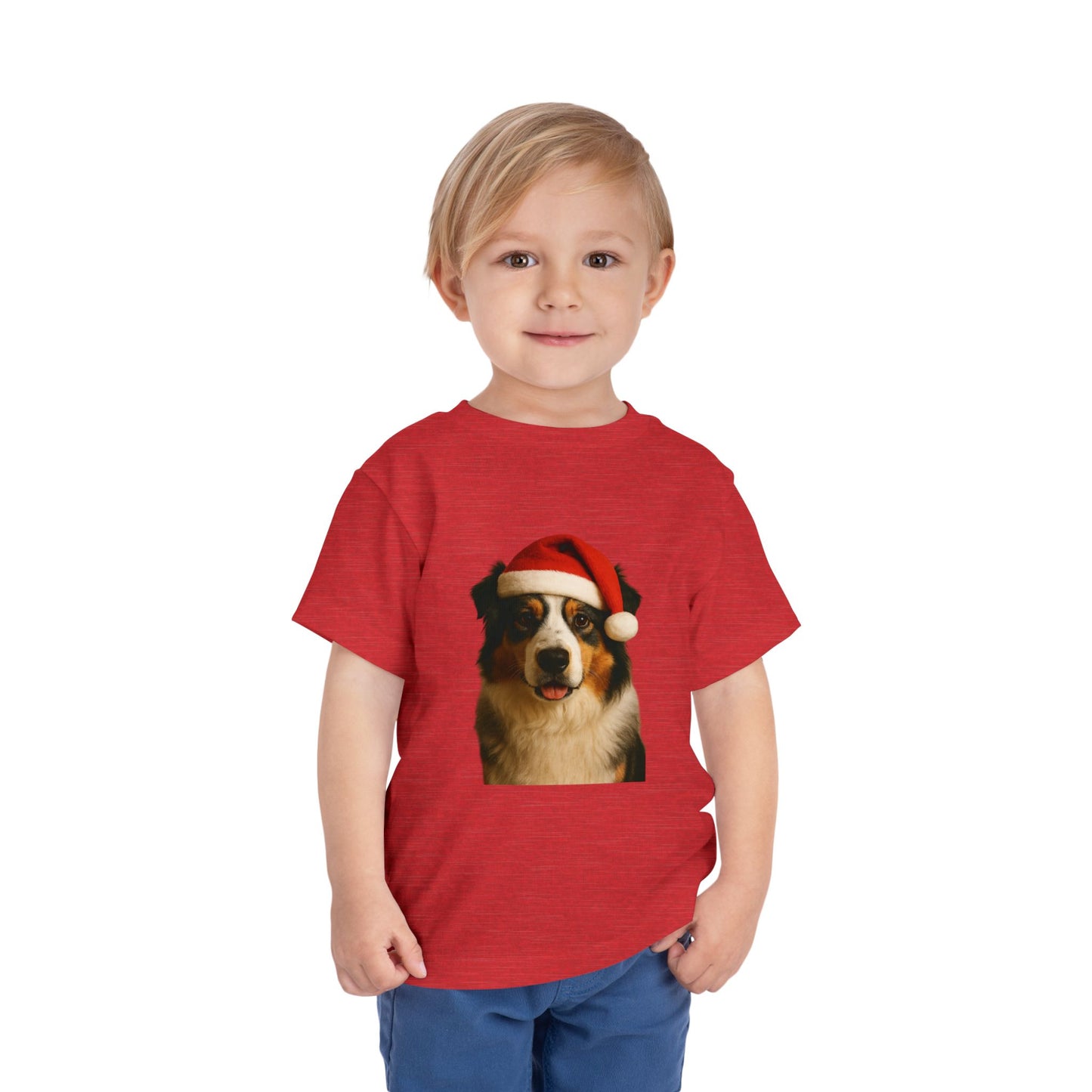 Santa Paws Aussie Toddler Unisex Short Sleeve Crewneck Tee