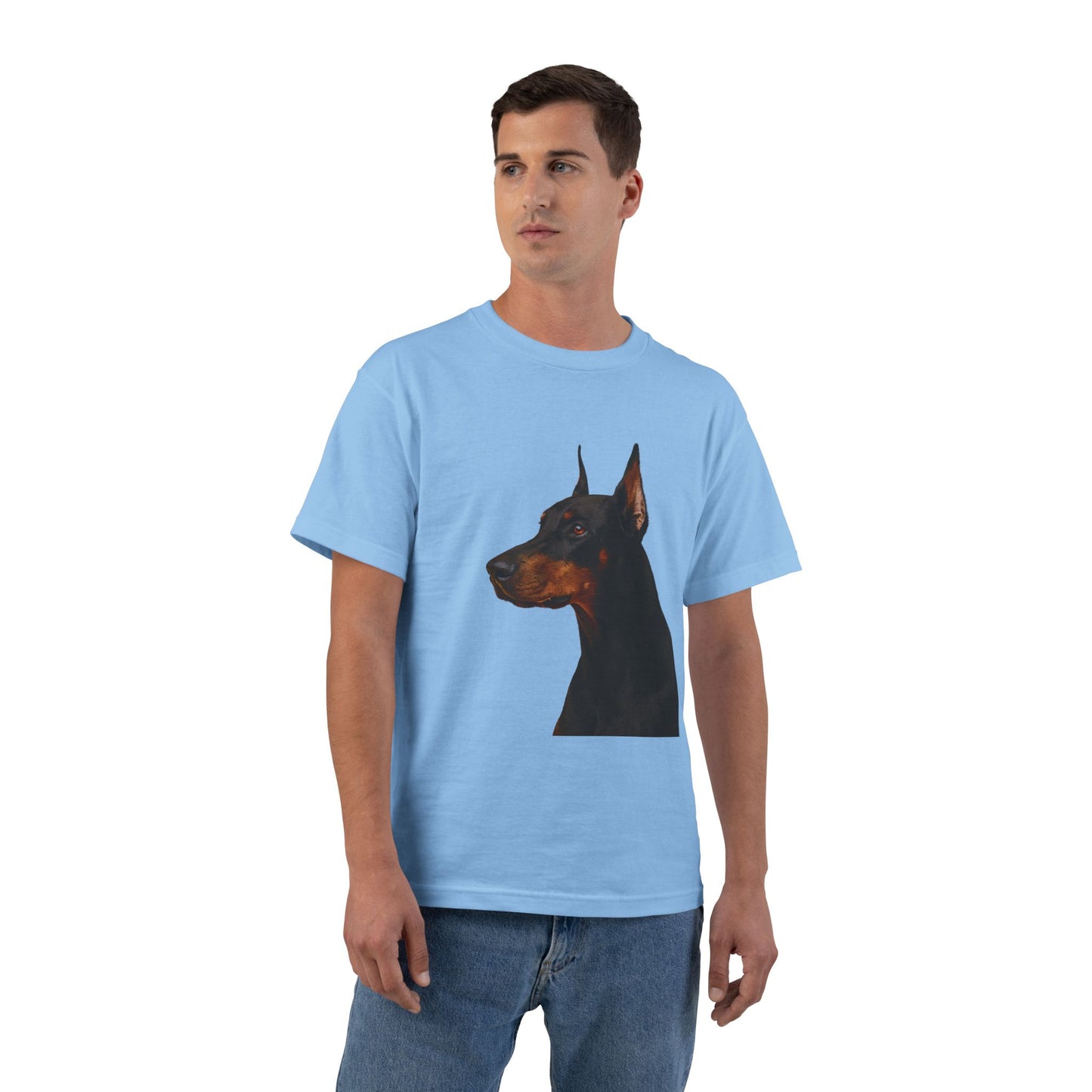 Doberman Head Men's Short-Sleeve Crewneck Tee