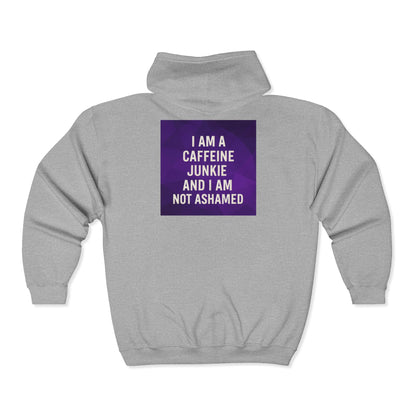 Caffeine Junkie Unisex Full Zip Hoodie
